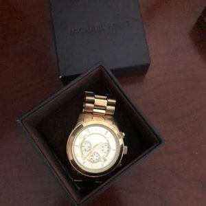 Michael Kors gold oversized runway watch